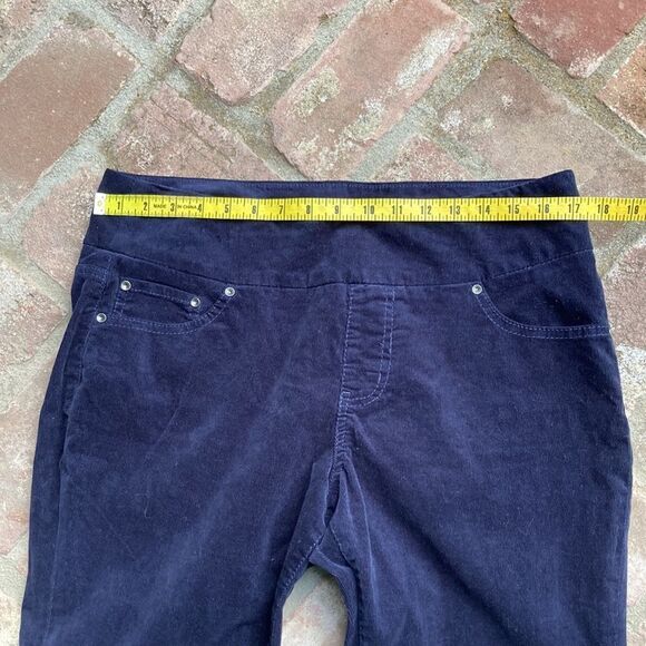 Navy Blue Pull On Corduroy Pants Size 16 Petite - Picture 8 of 12